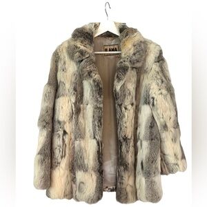 VINTAGE Rabbit Fur Coat